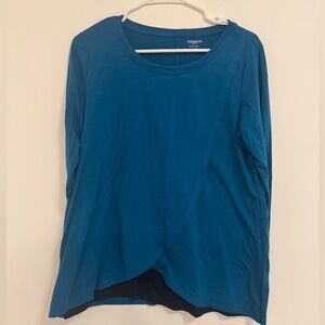 Motherhood Teal Blue Women's Nursing Blouse